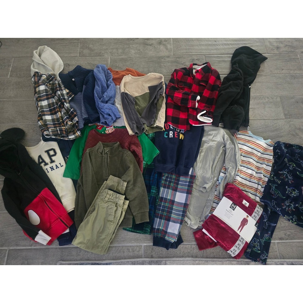 Boys Clothing Lot Size 4/4T Levi's Disney Cat & Jack Ollie's Day Pajamas Hoodies